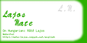 lajos mate business card